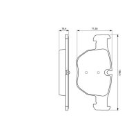BOSCH 0 986 424 687 Bremsbelagsatz, Scheibenbremse