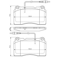 BOSCH 0 986 424 738 Bremsbelagsatz, Scheibenbremse