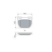 BOSCH 0 986 424 827 Bremsbelagsatz, Scheibenbremse