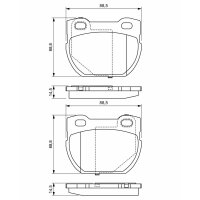 BOSCH 0 986 424 827 Bremsbelagsatz, Scheibenbremse