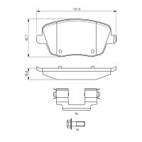 BOSCH 0 986 424 829 Bremsbelagsatz, Scheibenbremse