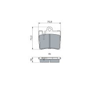 BOSCH 0 986 424 830 Bremsbelagsatz, Scheibenbremse