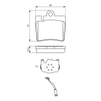 BOSCH 0 986 424 830 Bremsbelagsatz, Scheibenbremse