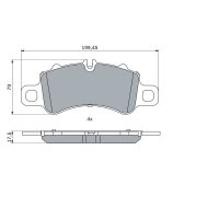 BOSCH 0 986 424 847 Bremsbelagsatz, Scheibenbremse