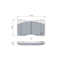 BOSCH 0 986 424 852 Bremsbelagsatz, Scheibenbremse