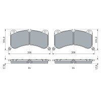 BOSCH 0 986 424 943 Bremsbelagsatz, Scheibenbremse