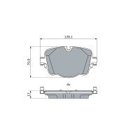 BOSCH 0 986 424 948 Bremsbelagsatz, Scheibenbremse