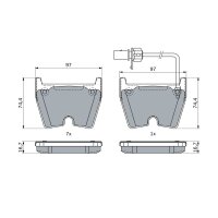 BOSCH 0 986 424 949 Bremsbelagsatz, Scheibenbremse