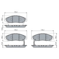 BOSCH 0 986 460 117 Bremsbelagsatz, Scheibenbremse