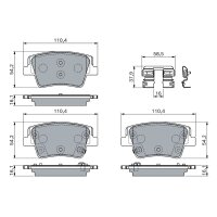 BOSCH 0 986 460 151 Bremsbelagsatz, Scheibenbremse