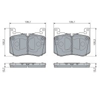 BOSCH 0 986 460 156 Bremsbelagsatz, Scheibenbremse