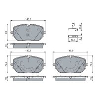 BOSCH 0 986 460 181 Bremsbelagsatz, Scheibenbremse