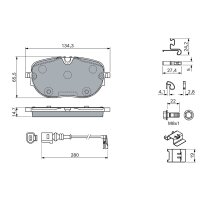 BOSCH 0 986 460 198 Bremsbelagsatz, Scheibenbremse