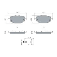 BOSCH 0 986 460 216 Bremsbelagsatz, Scheibenbremse