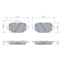 BOSCH 0 986 460 250 Bremsbelagsatz, Scheibenbremse
