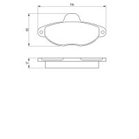 BOSCH 0 986 460 968 Bremsbelagsatz, Scheibenbremse