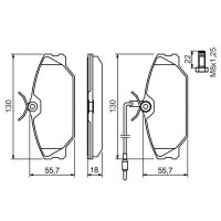 BOSCH 0 986 461 765 Bremsbelagsatz, Scheibenbremse