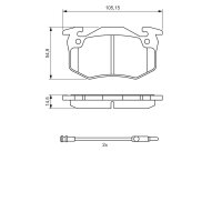 BOSCH 0 986 466 346 Bremsbelagsatz, Scheibenbremse