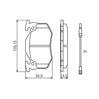 BOSCH 0 986 466 346 Bremsbelagsatz, Scheibenbremse