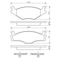 BOSCH 0 986 468 871 Bremsbelagsatz, Scheibenbremse