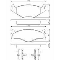 BOSCH 0 986 468 873 Bremsbelagsatz, Scheibenbremse