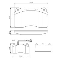 BOSCH 0 986 494 069 Bremsbelagsatz, Scheibenbremse