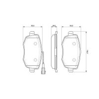 BOSCH 0 986 494 075 Bremsbelagsatz, Scheibenbremse