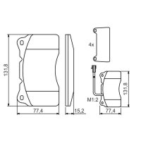 BOSCH 0 986 494 131 Bremsbelagsatz, Scheibenbremse