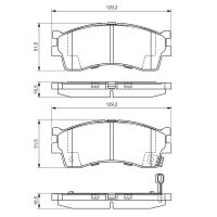 BOSCH 0 986 494 146 Bremsbelagsatz, Scheibenbremse