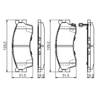 BOSCH 0 986 494 146 Bremsbelagsatz, Scheibenbremse