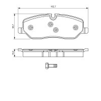 BOSCH 0 986 494 147 Bremsbelagsatz, Scheibenbremse
