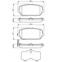 BOSCH 0 986 494 190 Bremsbelagsatz, Scheibenbremse