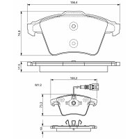 BOSCH 0 986 494 203 Bremsbelagsatz, Scheibenbremse