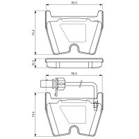BOSCH 0 986 494 216 Bremsbelagsatz, Scheibenbremse
