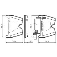 BOSCH 0 986 494 216 Bremsbelagsatz, Scheibenbremse