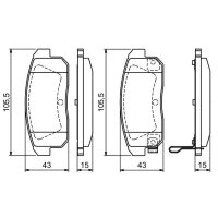 BOSCH 0 986 494 223 Bremsbelagsatz, Scheibenbremse
