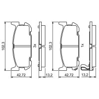 BOSCH 0 986 494 226 Bremsbelagsatz, Scheibenbremse
