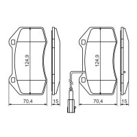 BOSCH 0 986 494 228 Bremsbelagsatz, Scheibenbremse