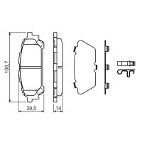BOSCH 0 986 494 232 Bremsbelagsatz, Scheibenbremse