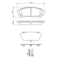 BOSCH 0 986 494 232 Bremsbelagsatz, Scheibenbremse
