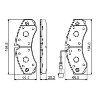BOSCH 0 986 494 239 Bremsbelagsatz, Scheibenbremse
