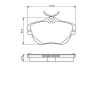 BOSCH 0 986 494 243 Bremsbelagsatz, Scheibenbremse