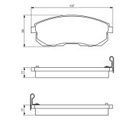 BOSCH 0 986 494 277 Bremsbelagsatz, Scheibenbremse