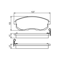 BOSCH 0 986 494 277 Bremsbelagsatz, Scheibenbremse