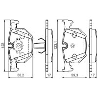 BOSCH 0 986 494 286 Bremsbelagsatz, Scheibenbremse