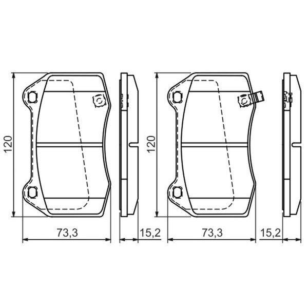 BOSCH 0 986 494 310 Bremsbelagsatz, Scheibenbremse