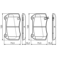 BOSCH 0 986 494 310 Bremsbelagsatz, Scheibenbremse