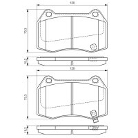 BOSCH 0 986 494 310 Bremsbelagsatz, Scheibenbremse