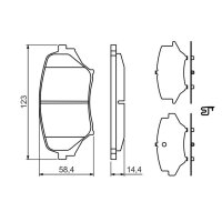 BOSCH 0 986 494 322 Bremsbelagsatz, Scheibenbremse