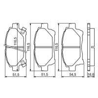 BOSCH 0 986 494 333 Bremsbelagsatz, Scheibenbremse